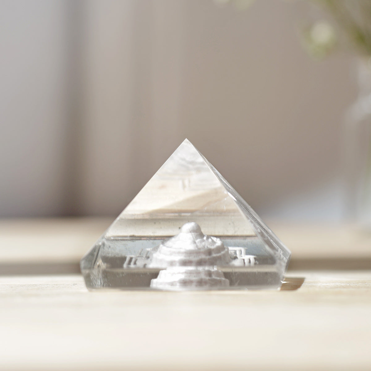 Clear Quartz Shree Yantra Small Pyramid