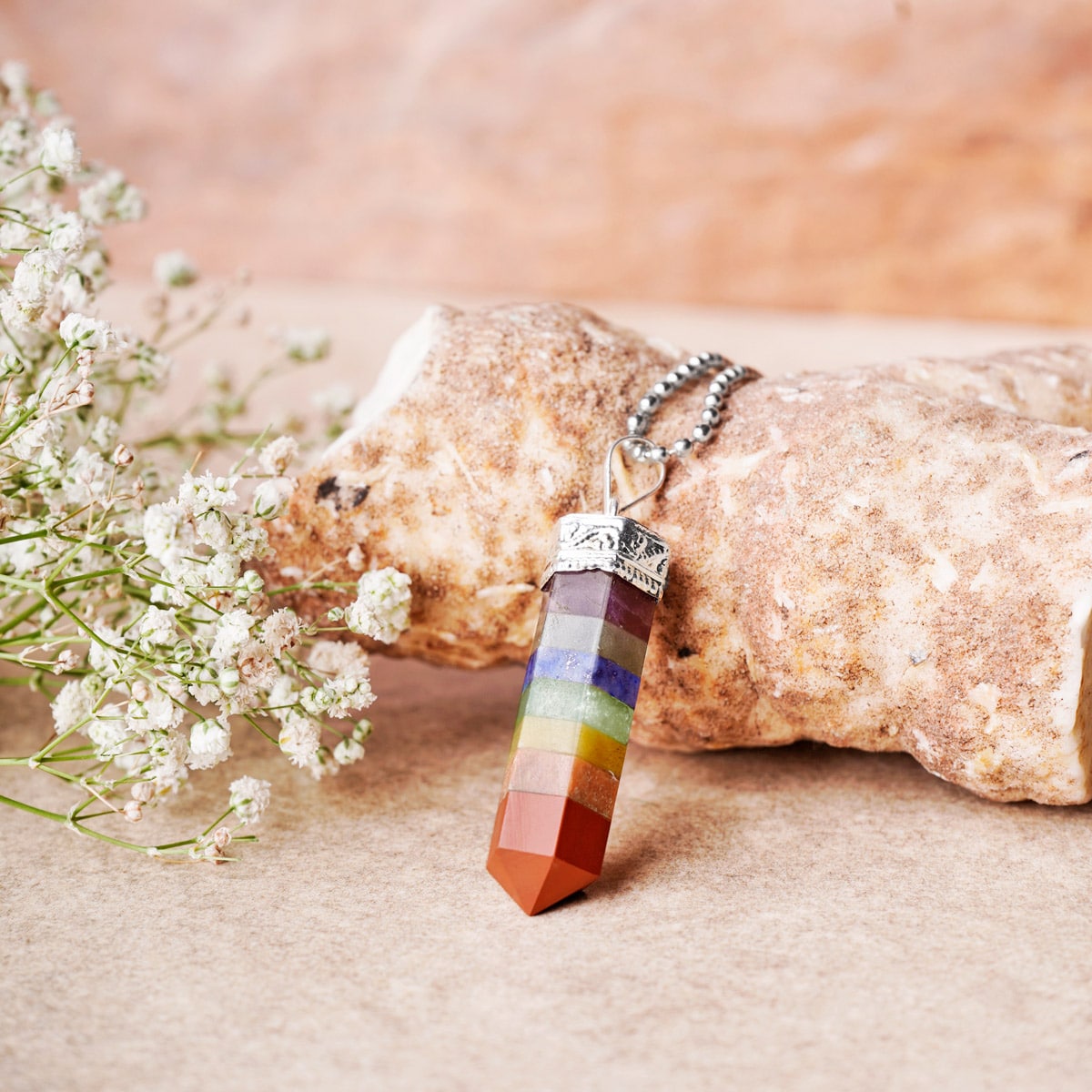 7 Chakra Pencil Pendant