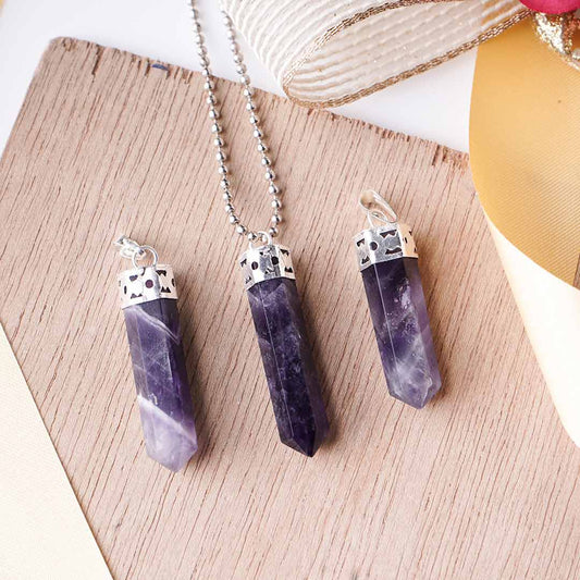 Amethyst Pencil Pendant