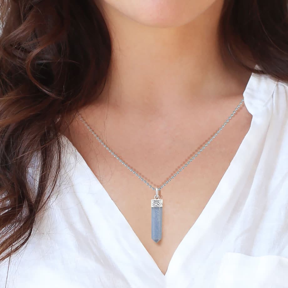 Angelite Pencil Pendant