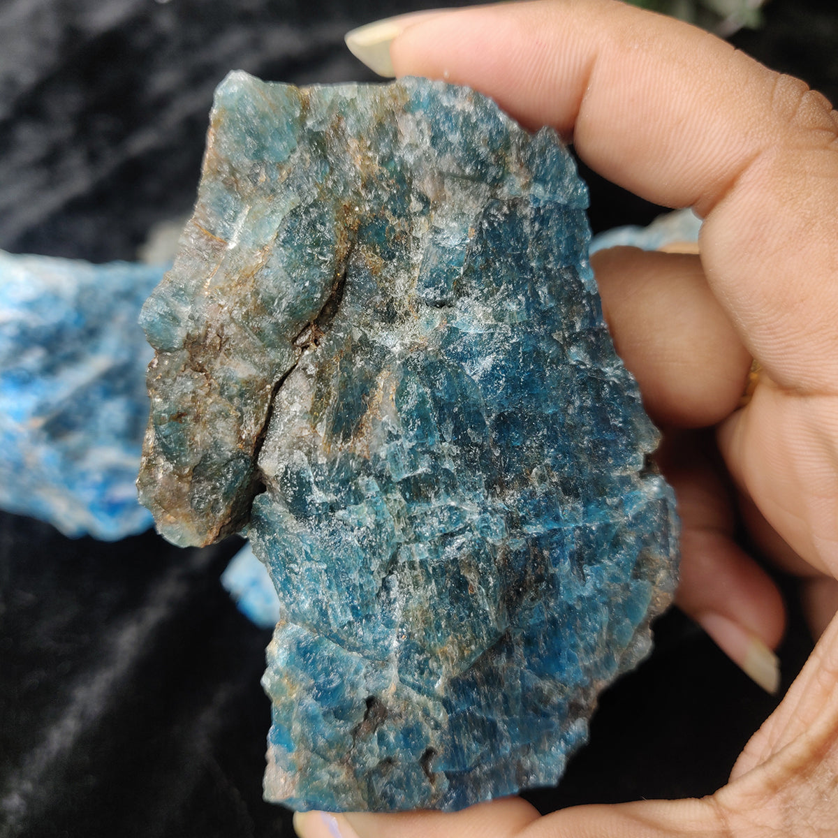 Blue Apatite Rough Raw Stone