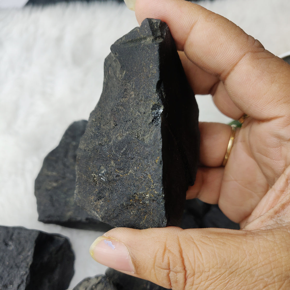 Black Agate Rough Raw Stone