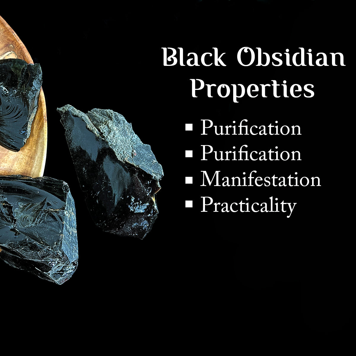 Black Obsidian Rough Raw Stone