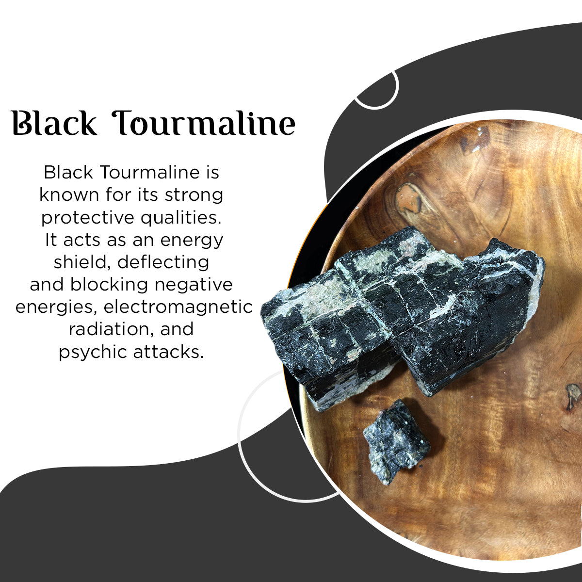 Black Tourmaline Rough Raw Stone