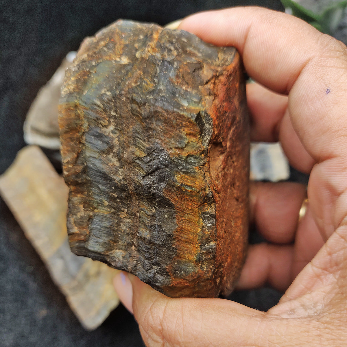 Blue Tiger Eye Rough Raw Stone