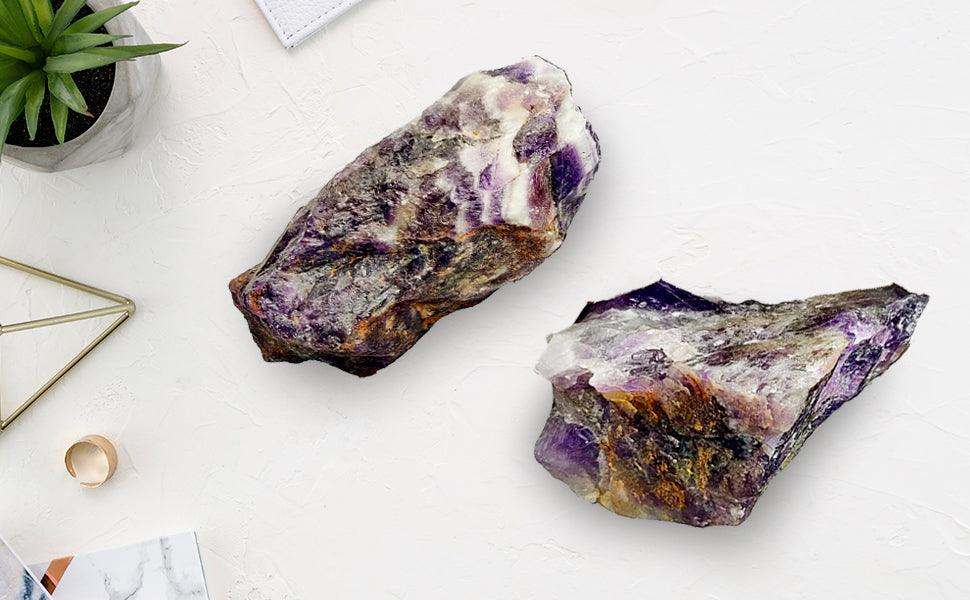 Chevron Amethyst Rough Raw Stone