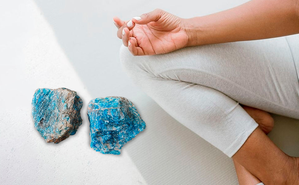 Blue Apatite Rough Raw Stone