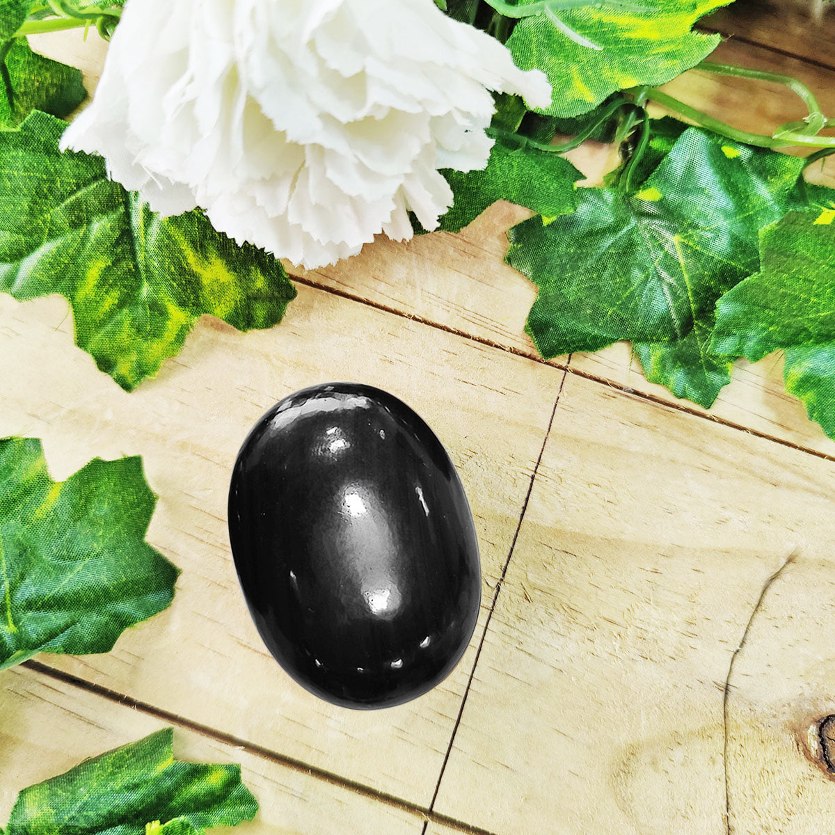 Black Obsidian Palm Stone