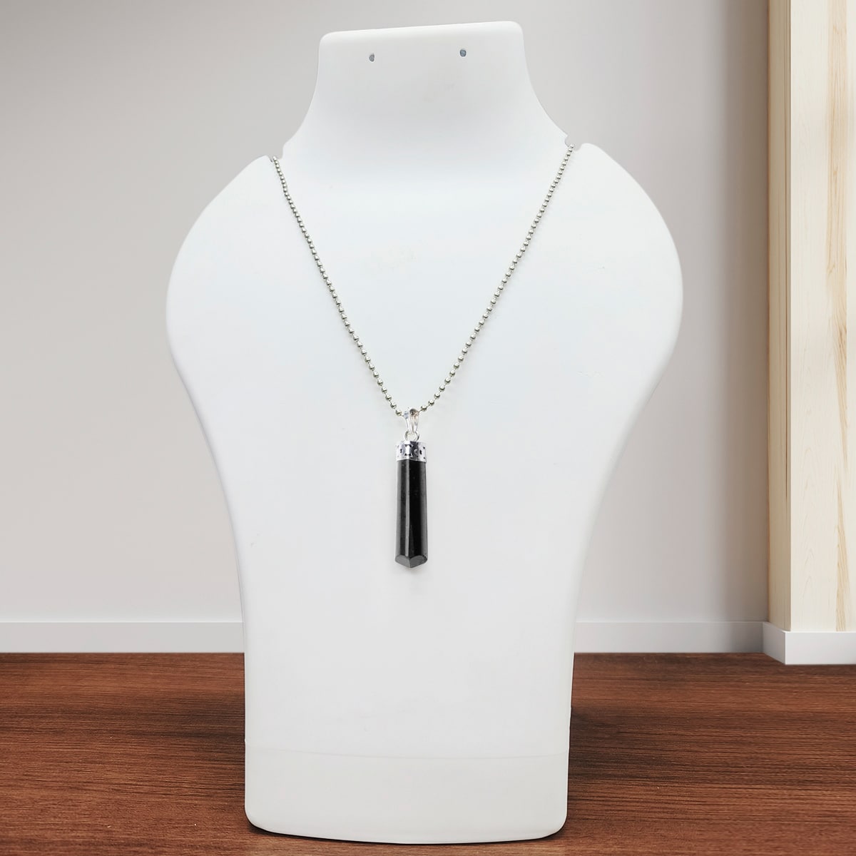 Black Tourmaline Pencil Pendant