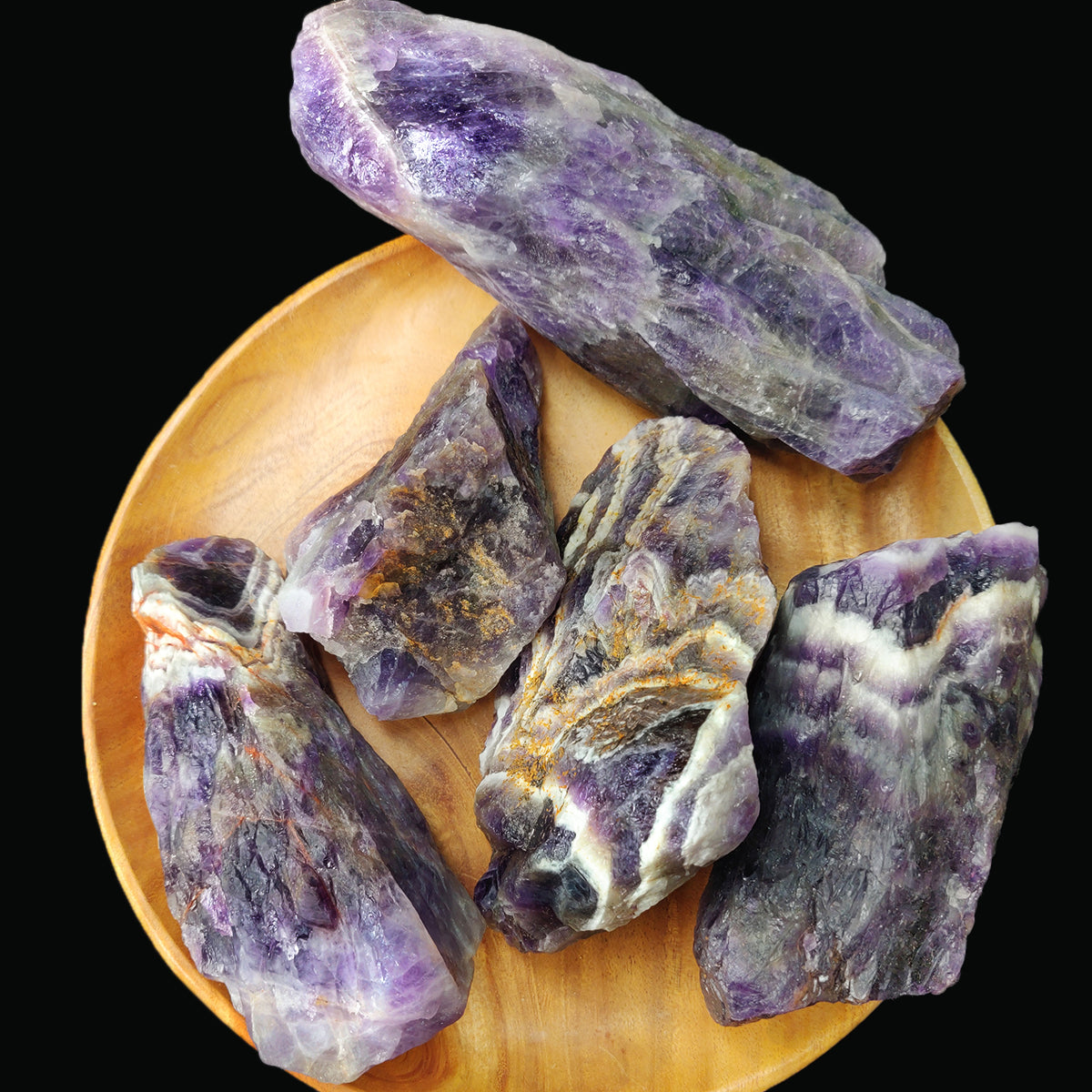 Chevron Amethyst Rough Raw Stone