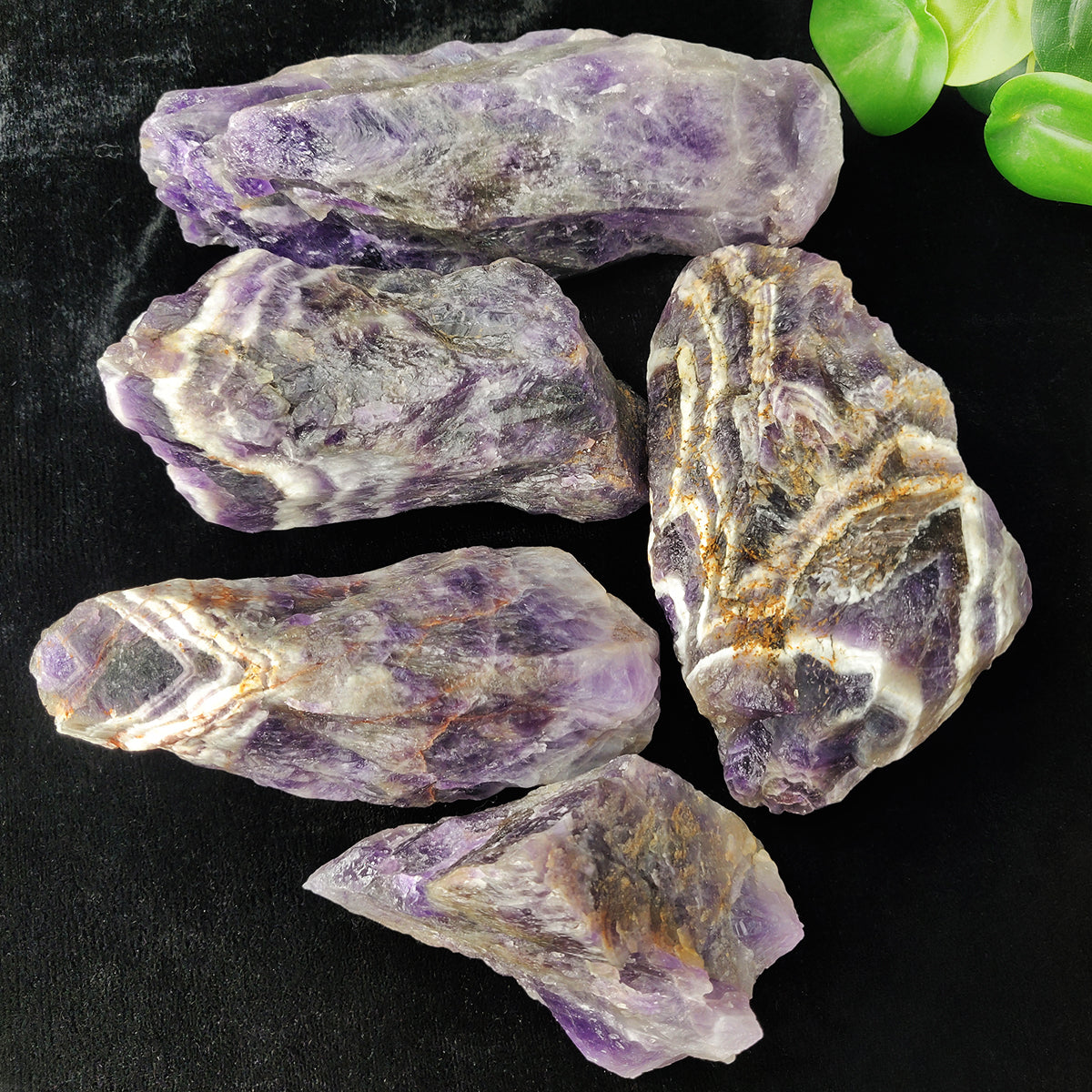 Chevron Amethyst Rough Raw Stone