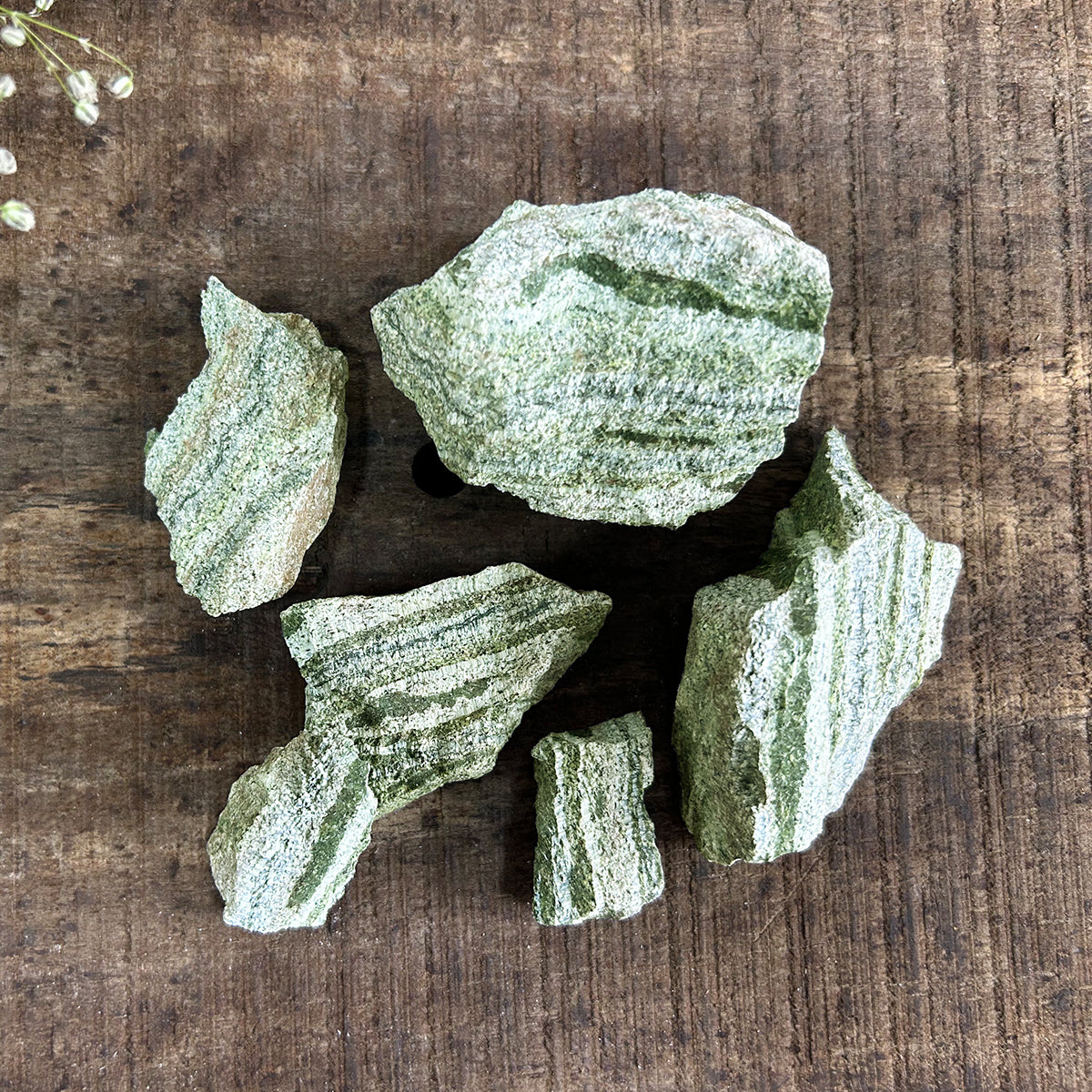 Green Zebra Rough Raw Stone