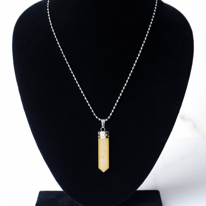 Golden Quartz Pencil Pendant