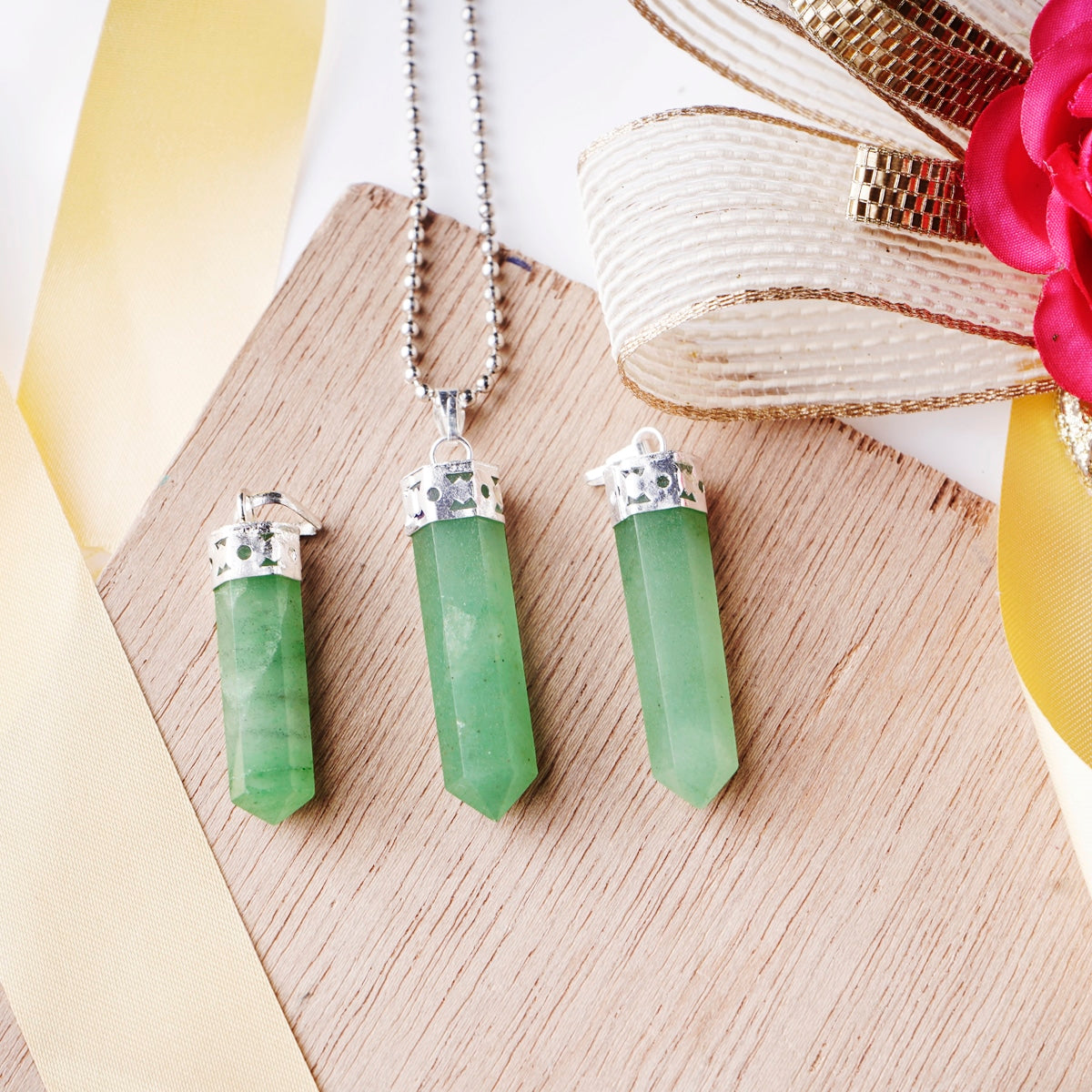 Green Aventurine Pencil Pendant