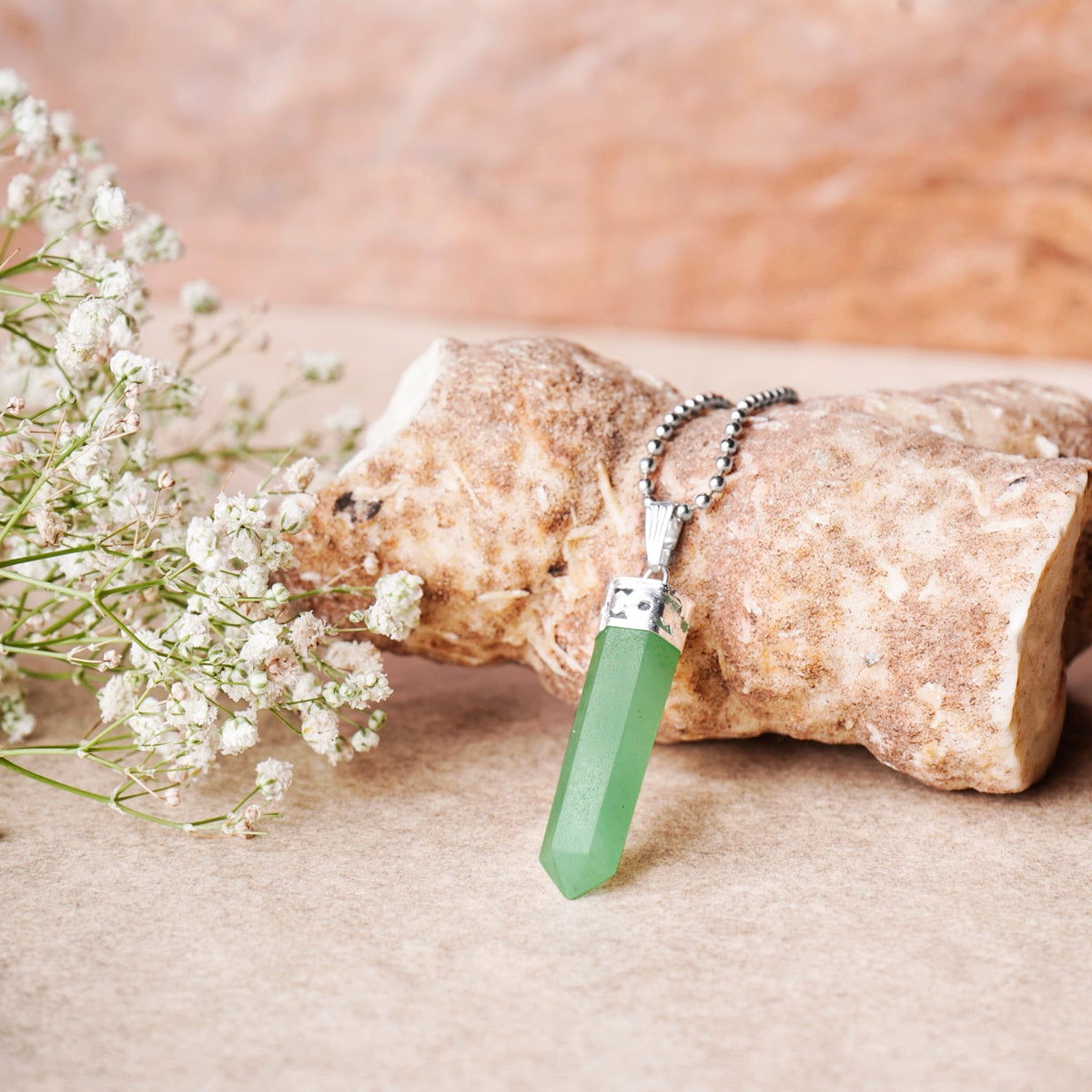 Green Aventurine Pencil Pendant