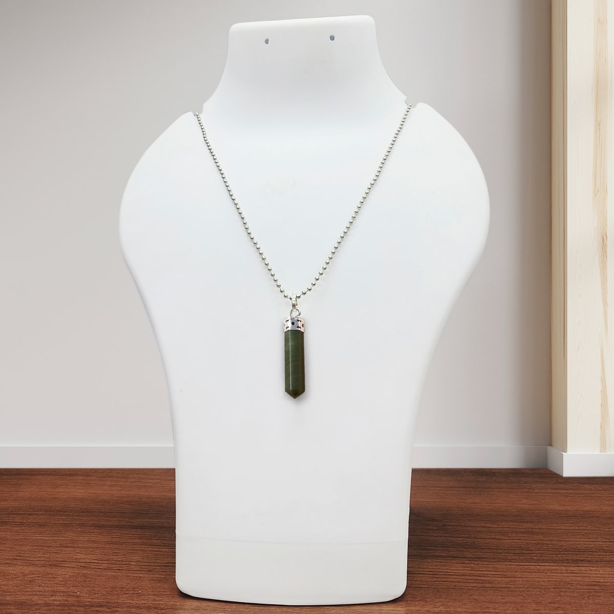 Green Jade Pencil Pendant