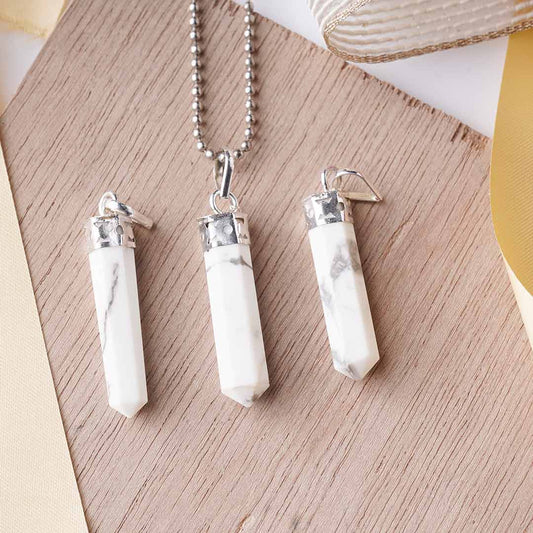 Howlite Pencil Pendant