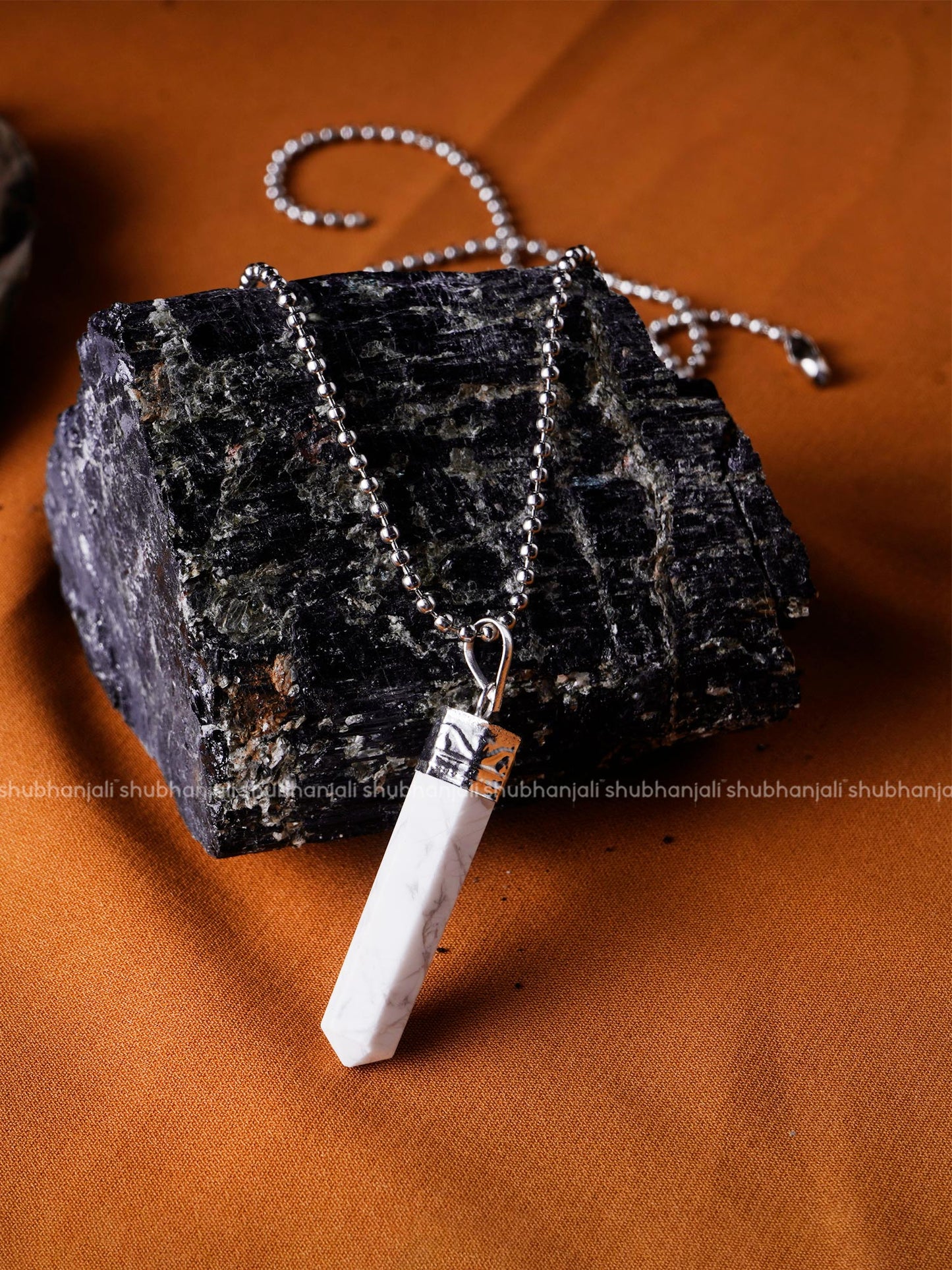 Howlite Pencil Pendant