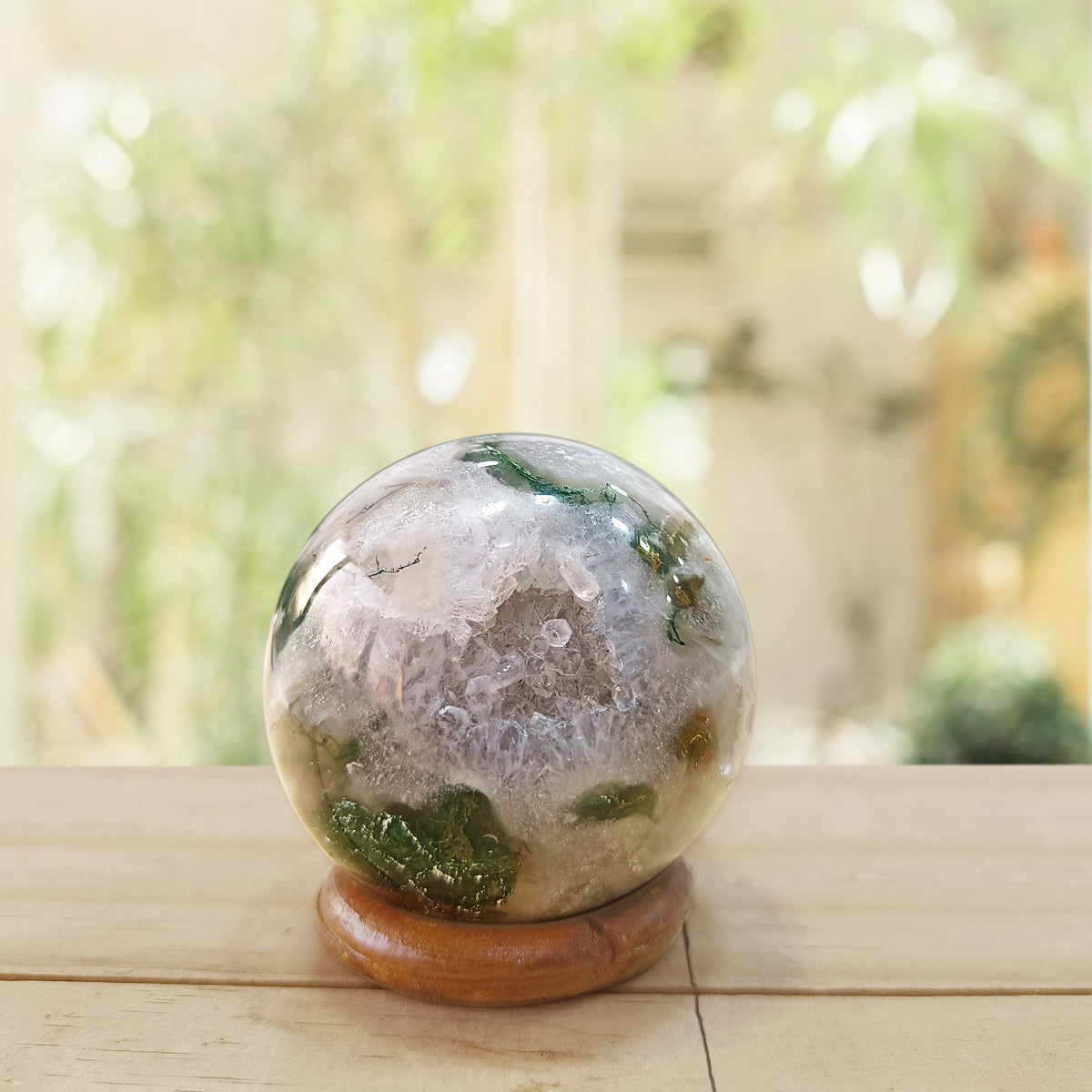 Moss Agate Sphere Ball