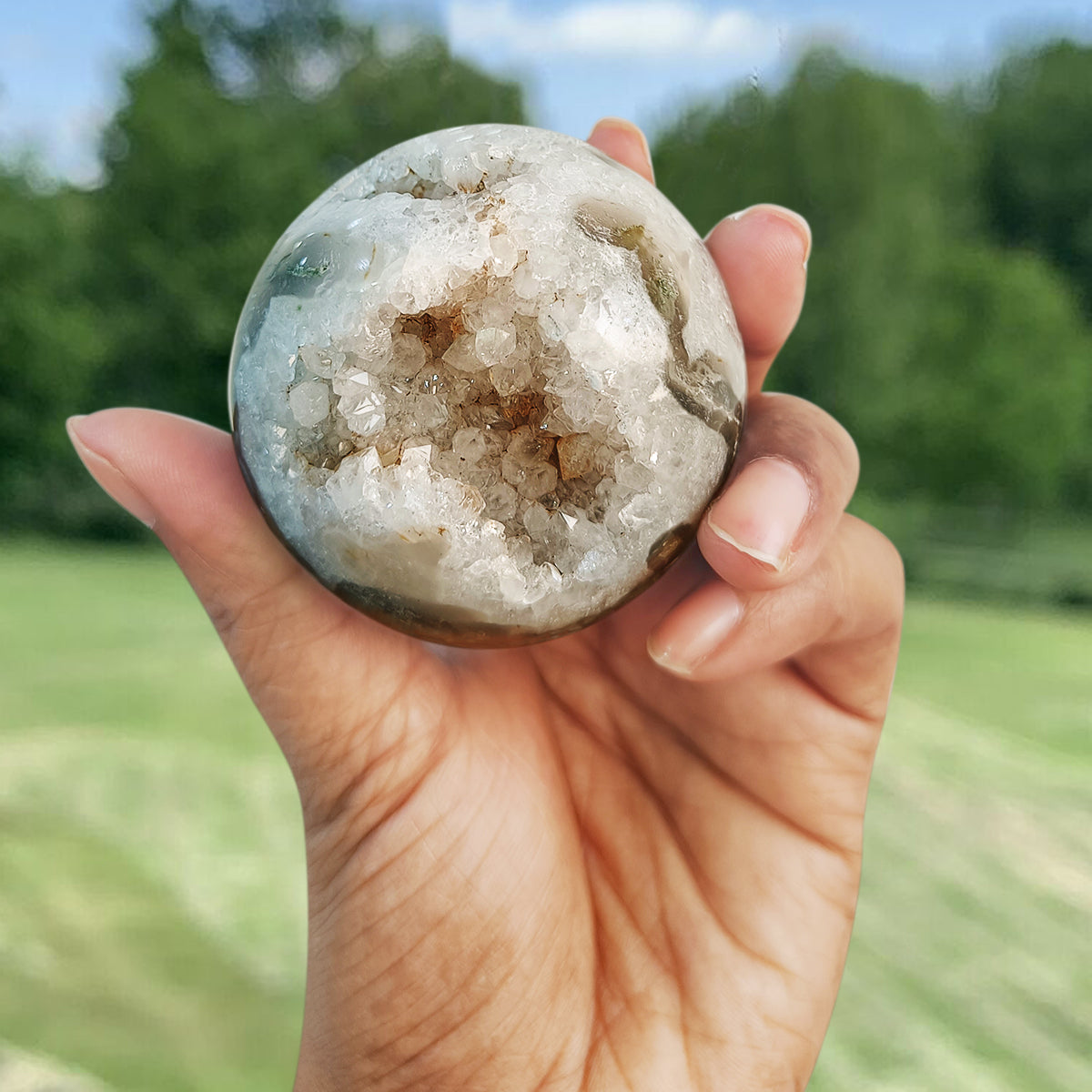 Moss Agate Sphere Ball