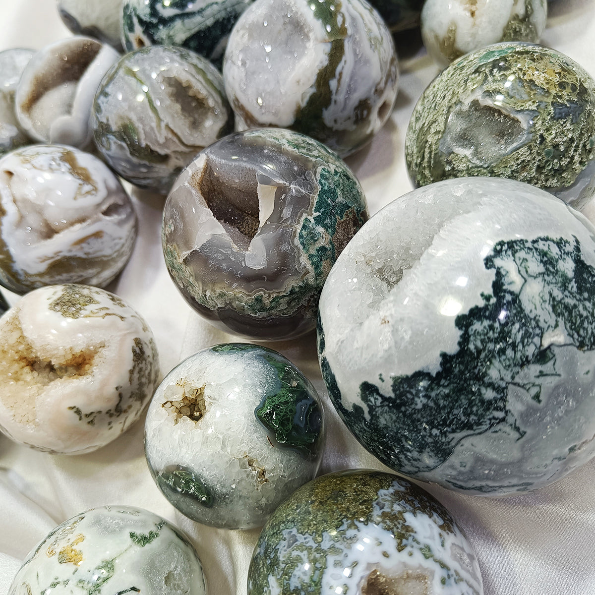 Moss Agate Sphere Ball