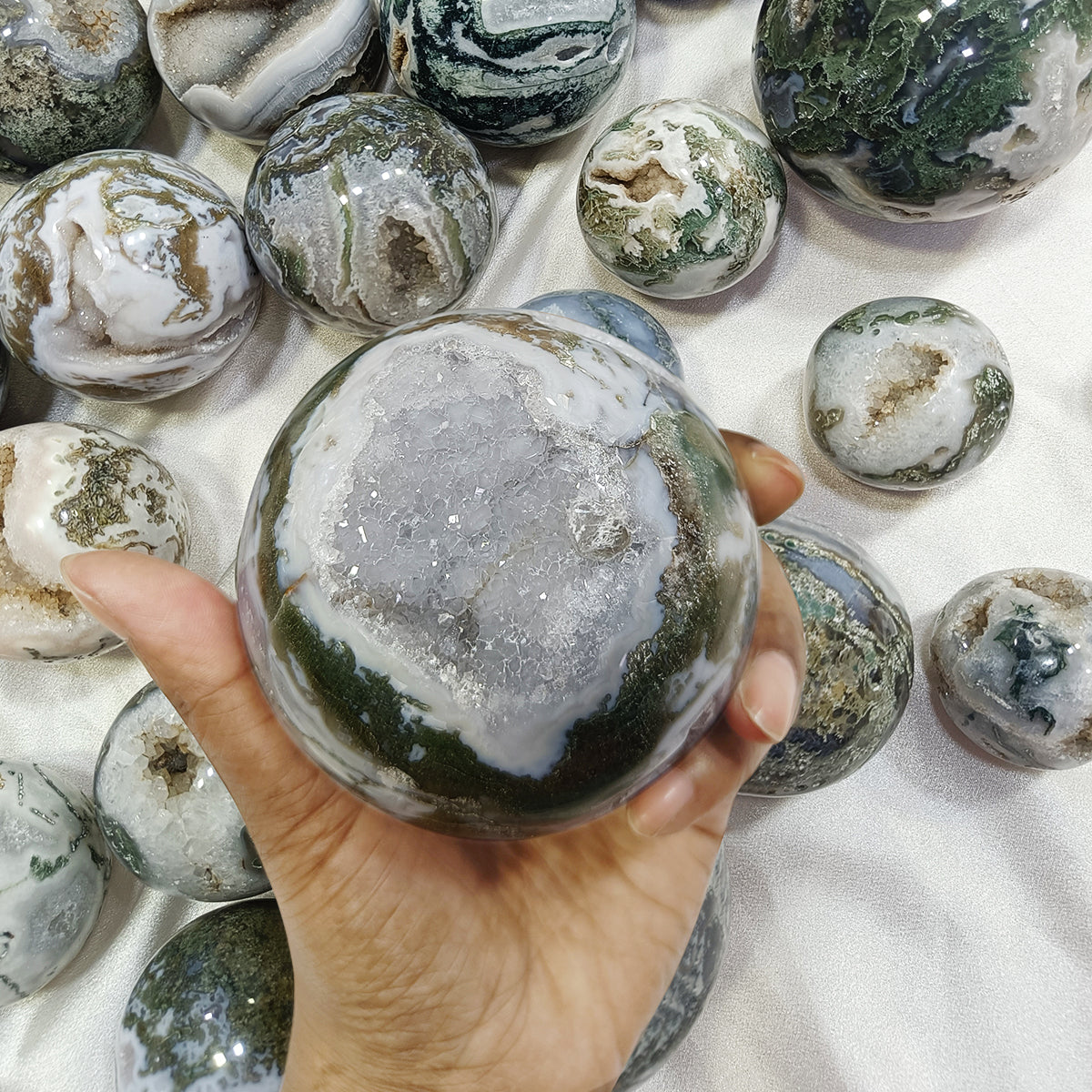 Moss Agate Sphere Ball