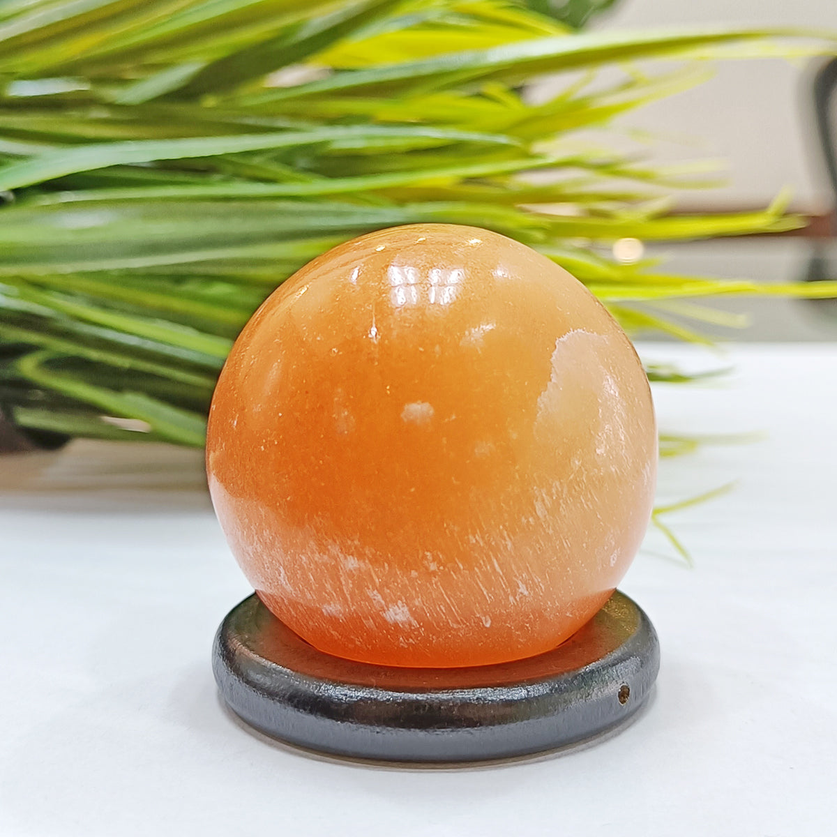 Orange Selenite Sphere Ball