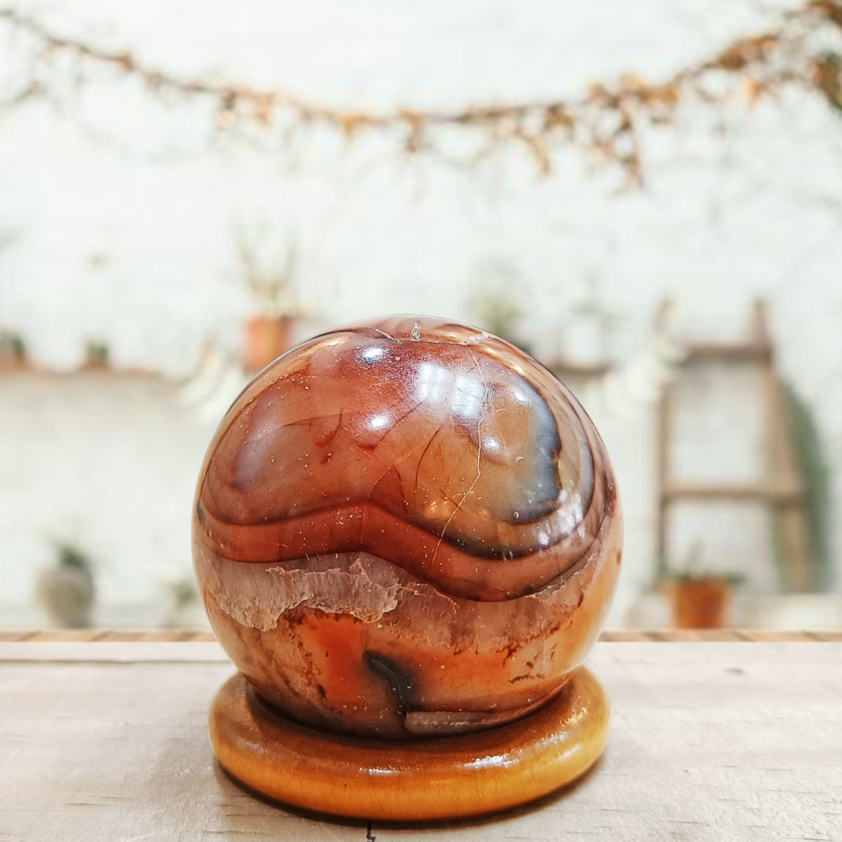 Orange Carnelian Sphere Ball