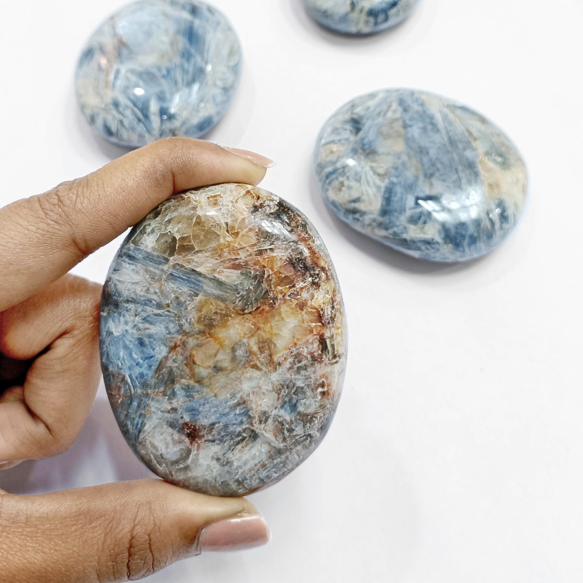 Blue Kynite Palm Stone