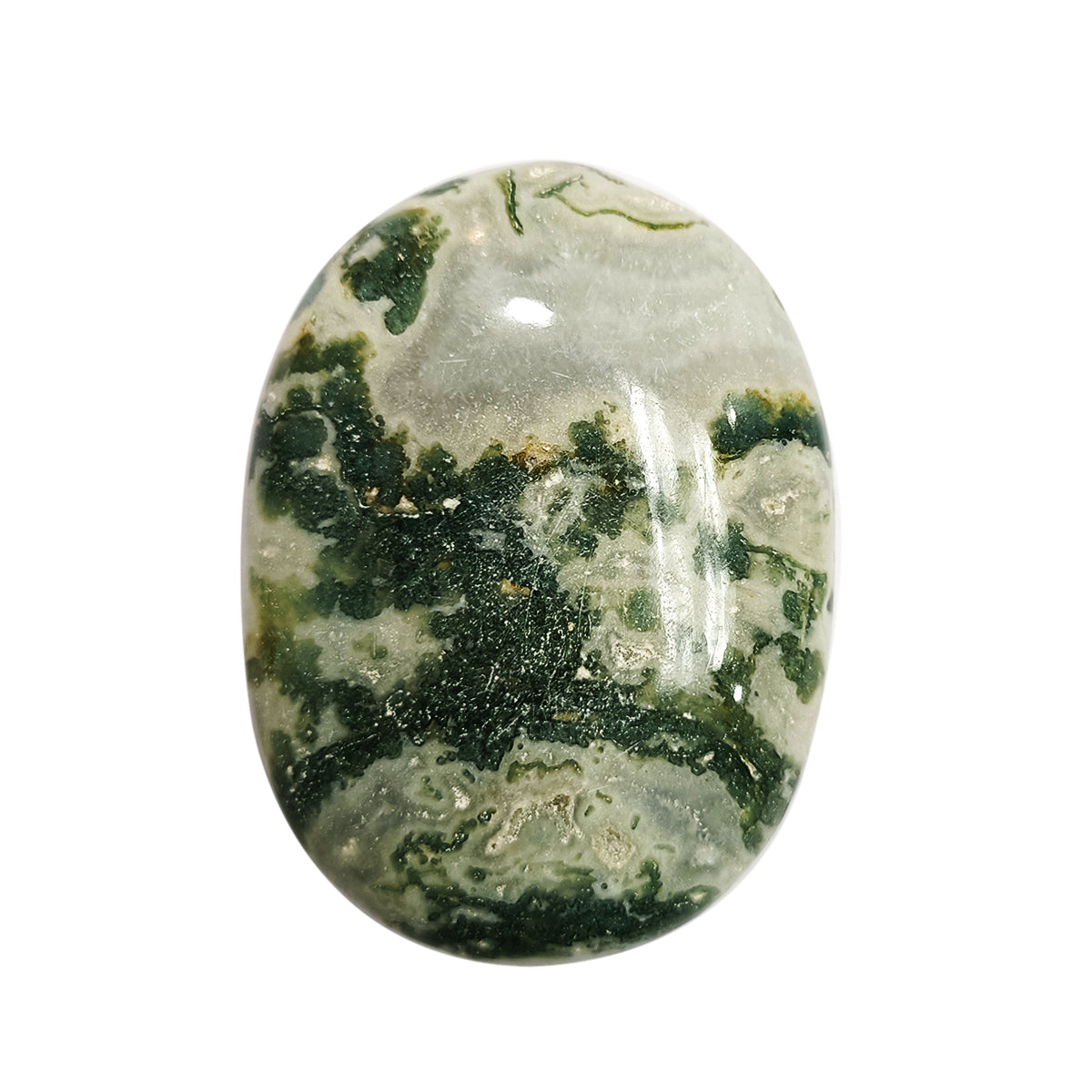 Moss Agate Plam Stone