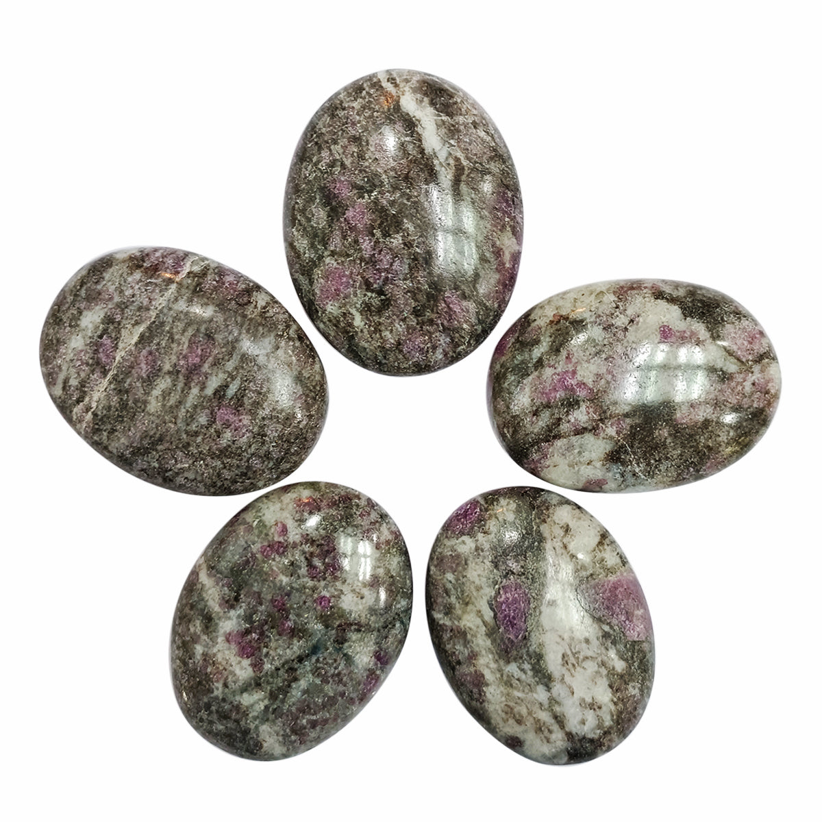 Garnet Matrix Palm Stone