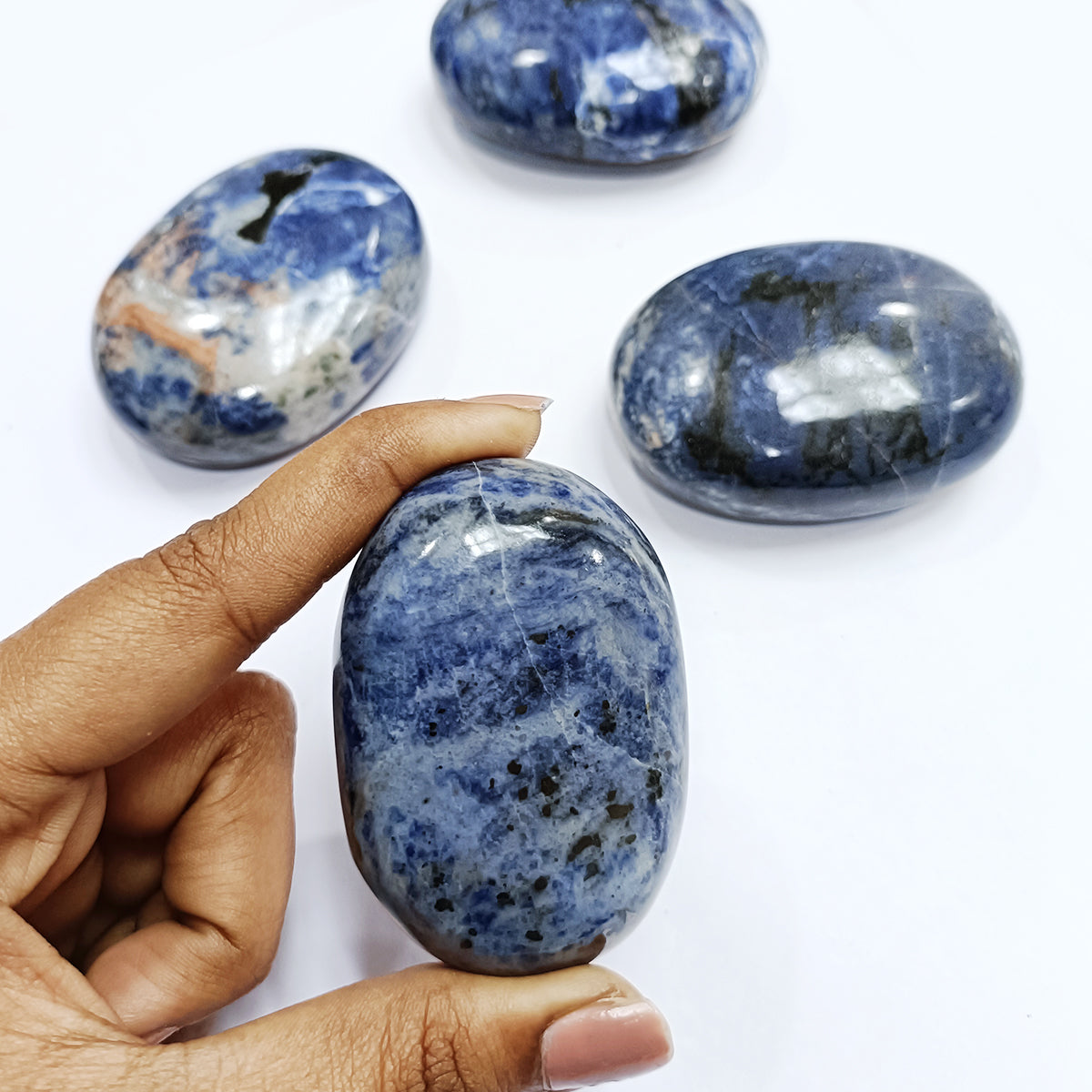 Sodalite Plam Stone