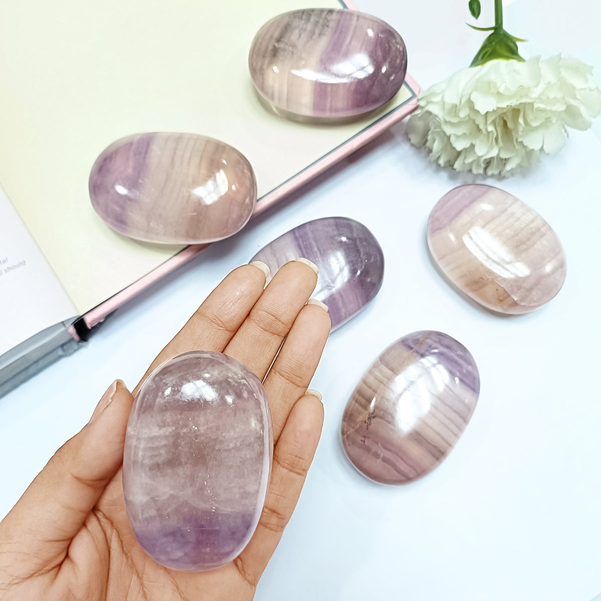 Fluorite Palm Stone