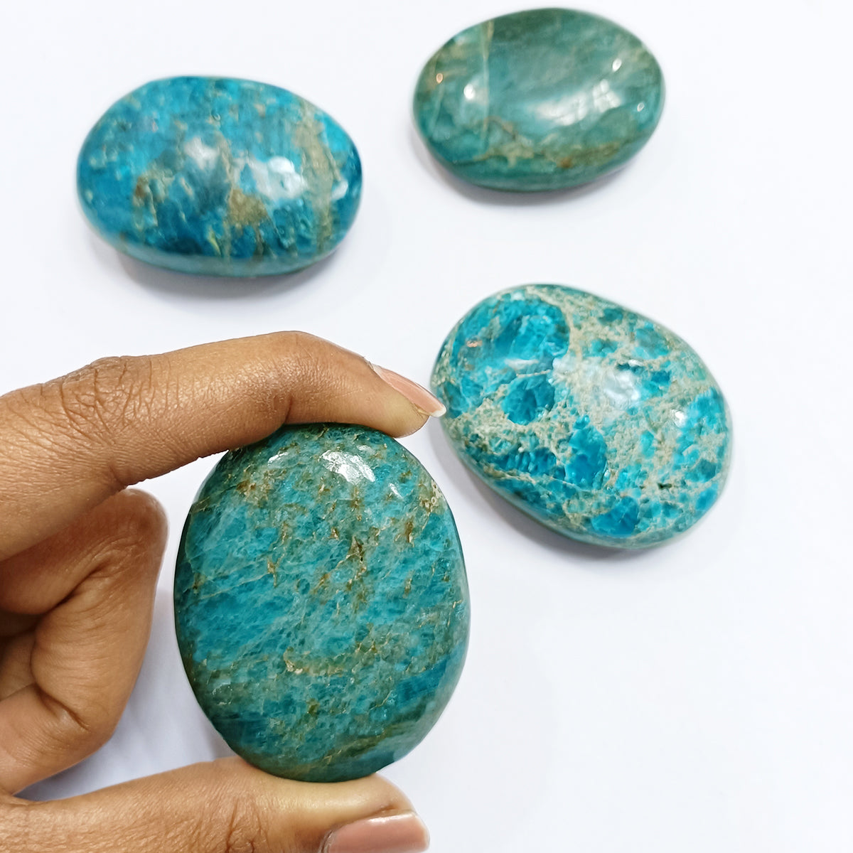 Blue Apatite Palm Stone