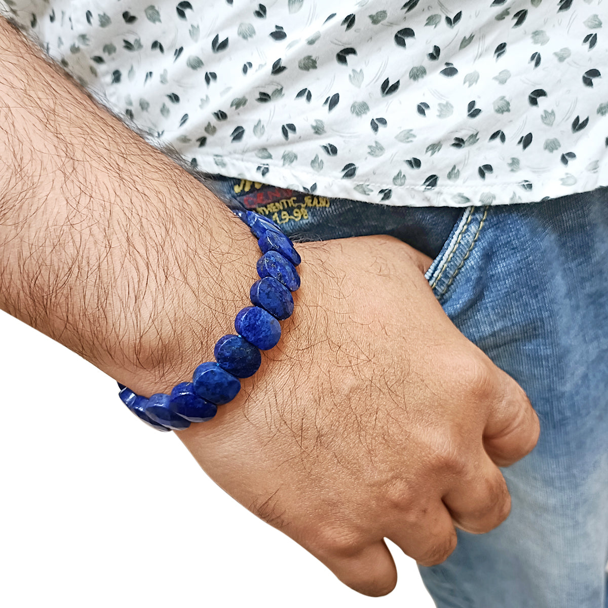 Lapis Oval Faceted Bracelet