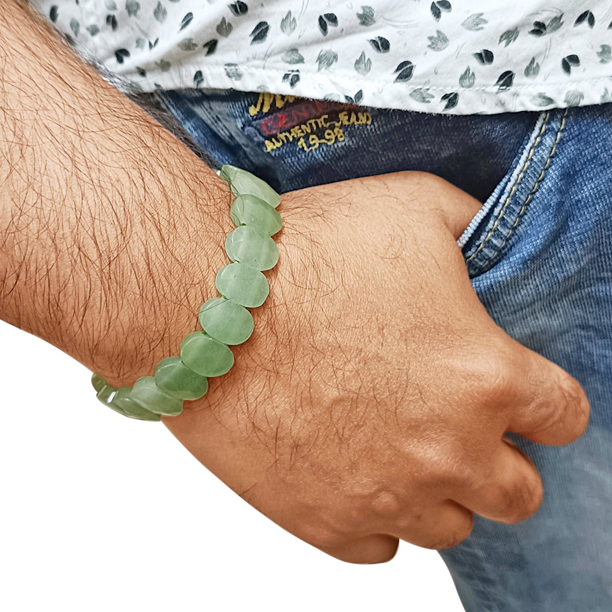 Green Aventurine Oval Faceted Bracelet