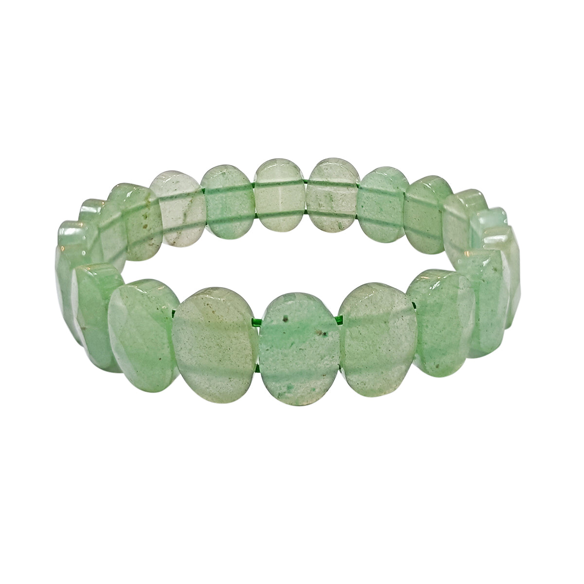 Green Aventurine Oval Faceted Bracelet