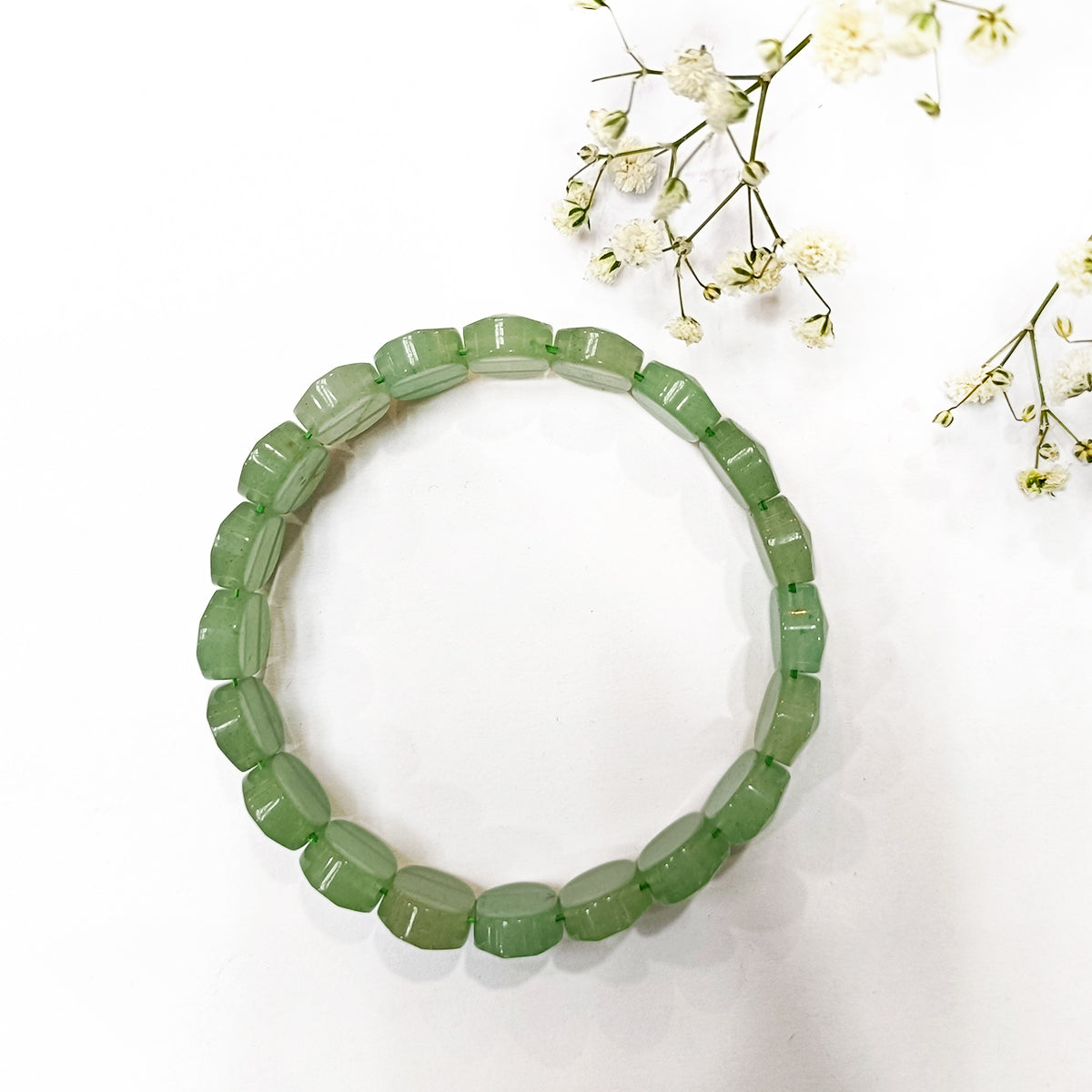 Green Aventurine Oval Faceted Bracelet