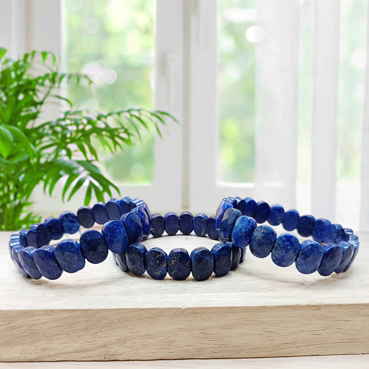 Lapis Oval Faceted Bracelet