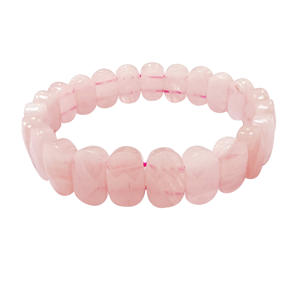 Rose Quartz Oval Faceted Bracelet