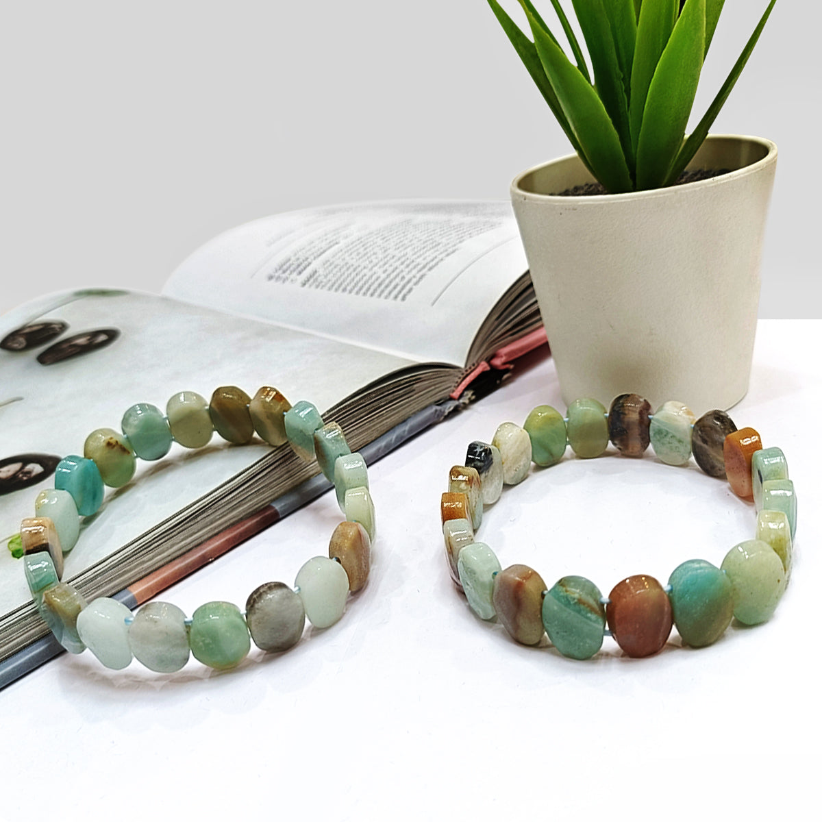 Amazonite Oval Faceted Bracelet