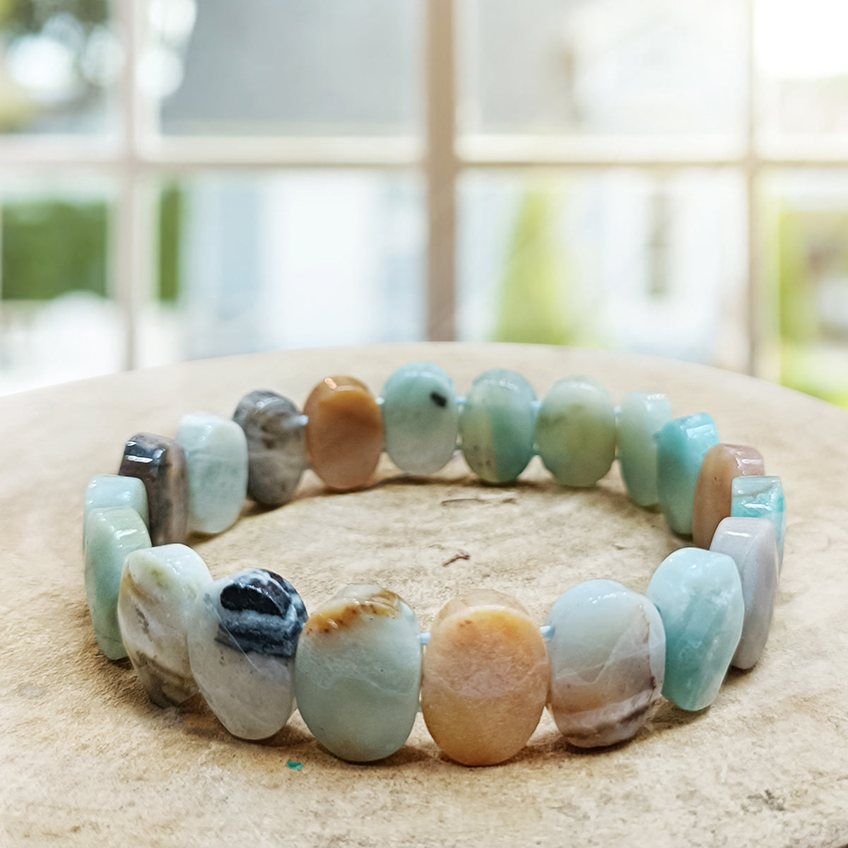 Amazonite Oval Faceted Bracelet