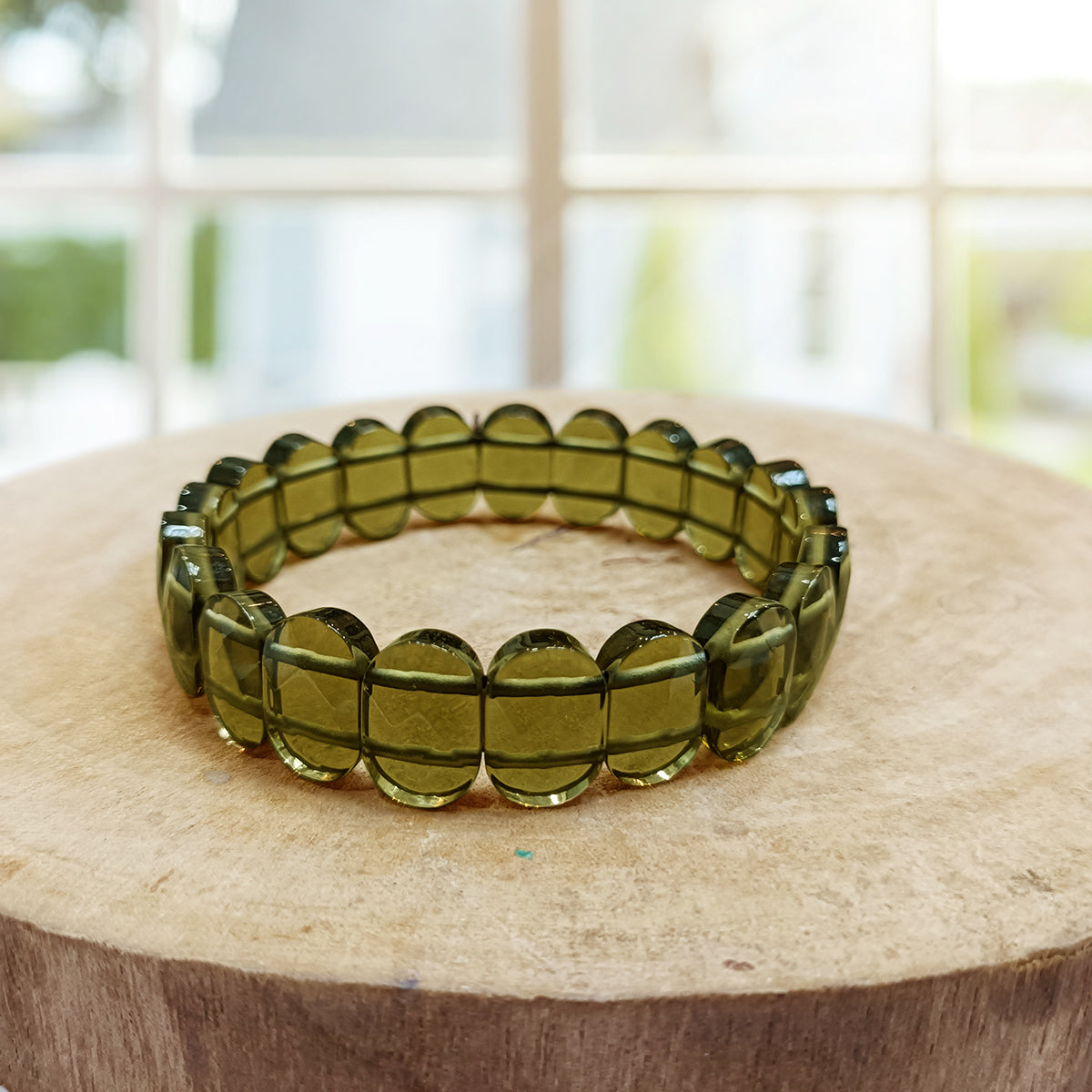 Peridot Oval Faceted Bracelet