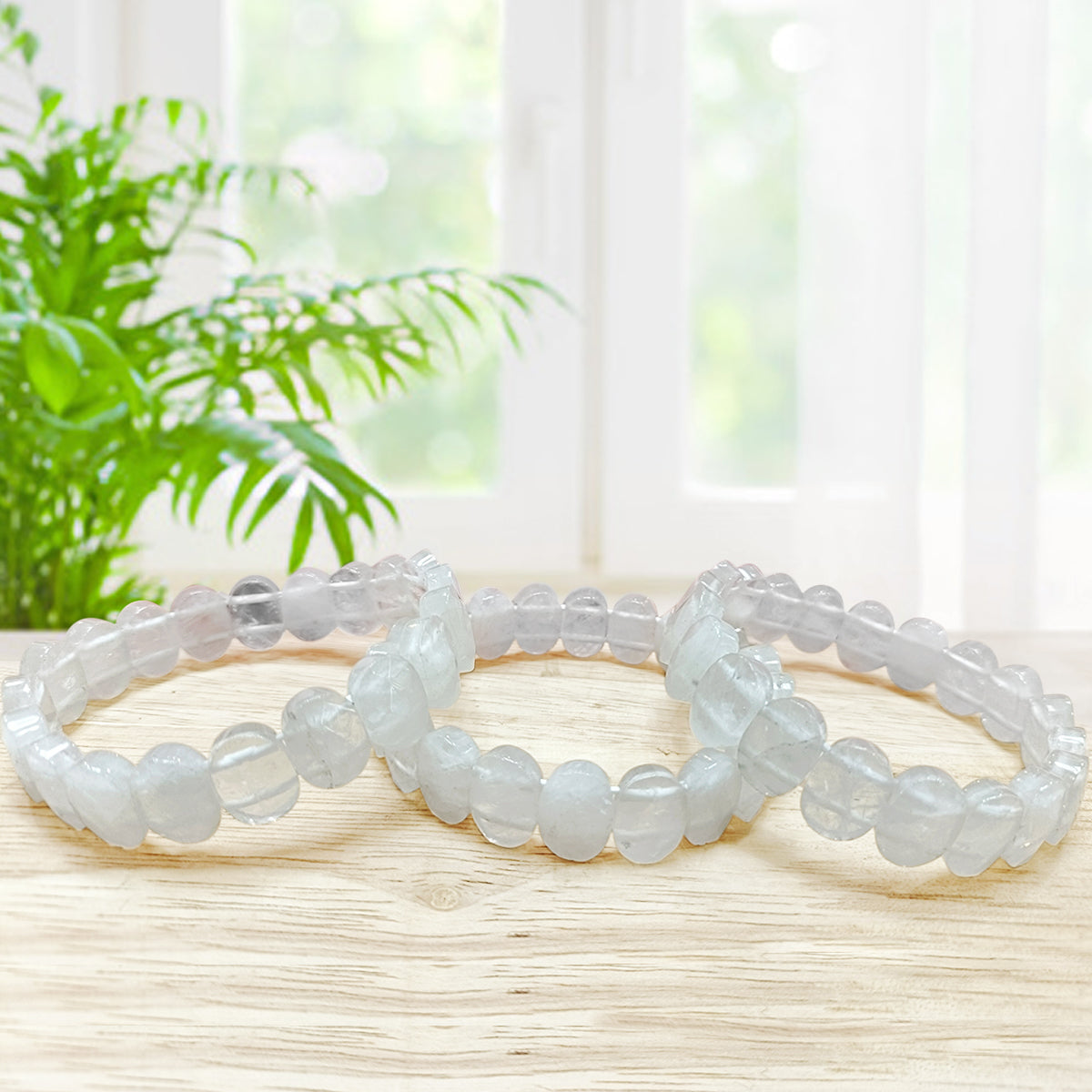 Clear Quartz Oval Faceted Bracelet