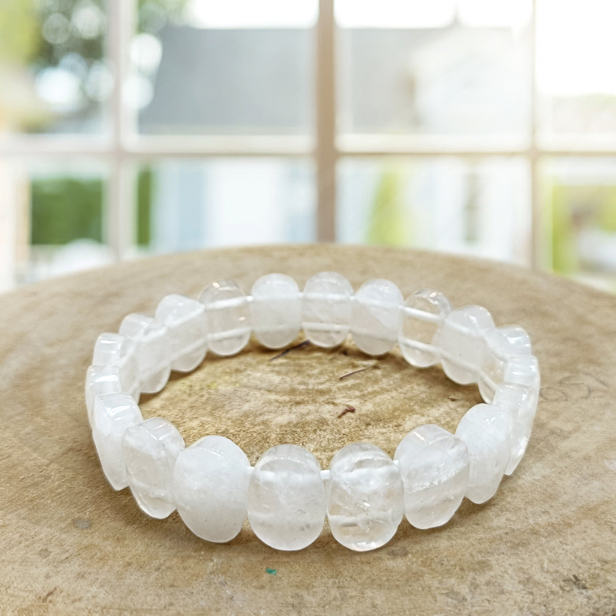 Clear Quartz Oval Faceted Bracelet