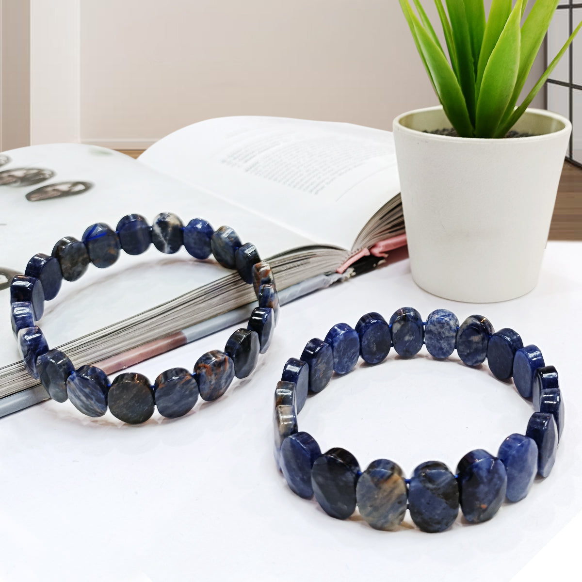 Sodalite Oval Faceted Bracelet