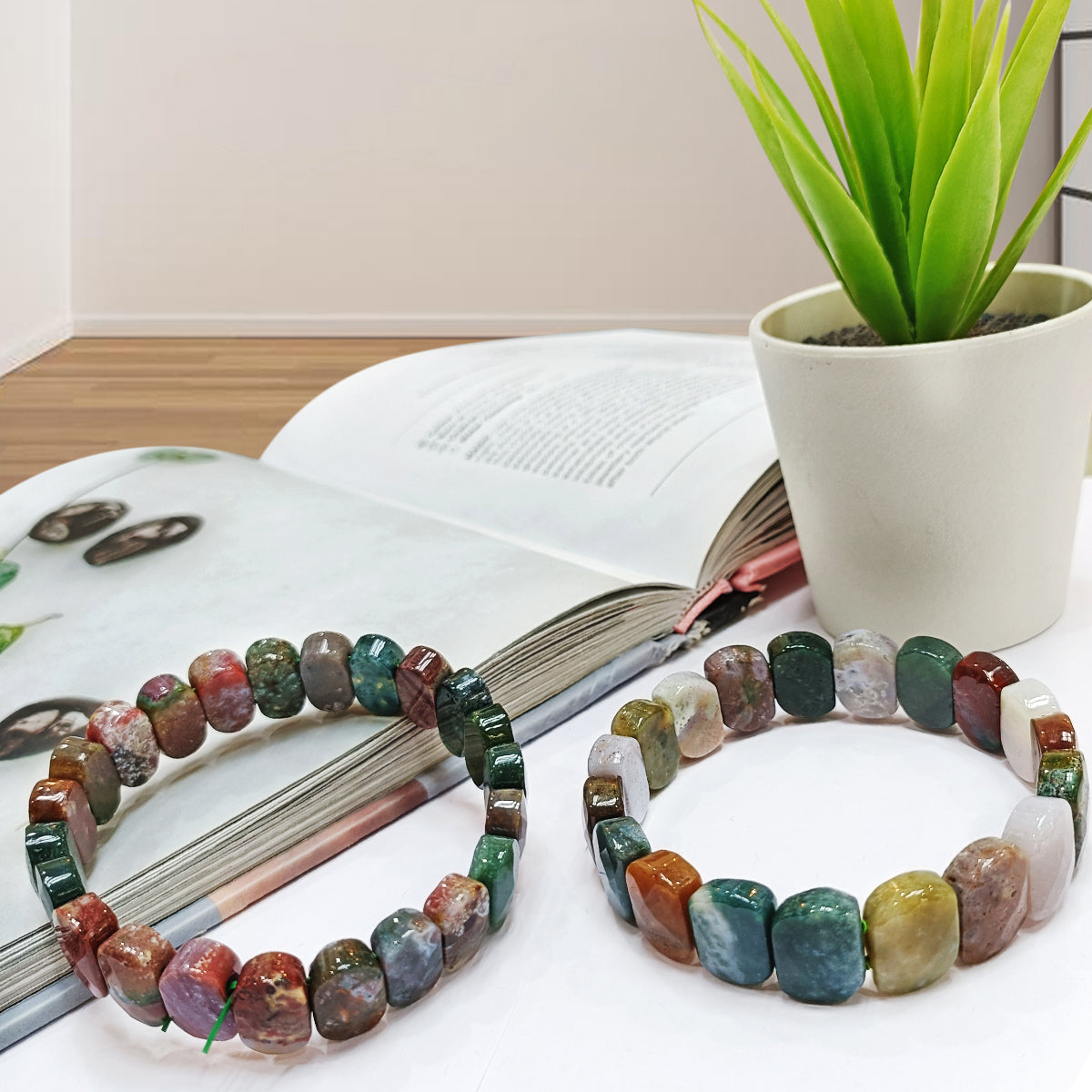 bloodstone Oval Faceted Bracelet