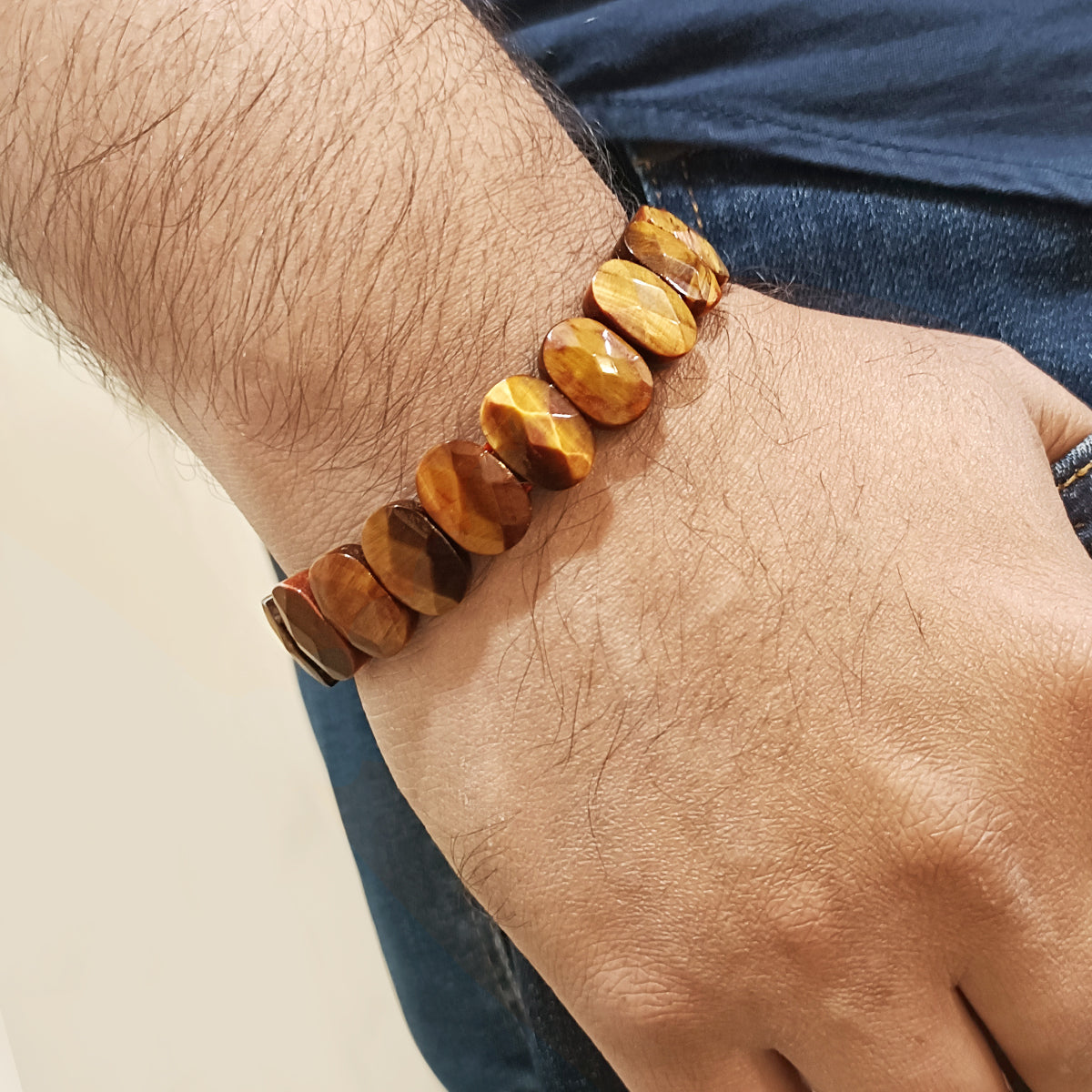 Multi Tiger Eye Oval Faceted Bracelet