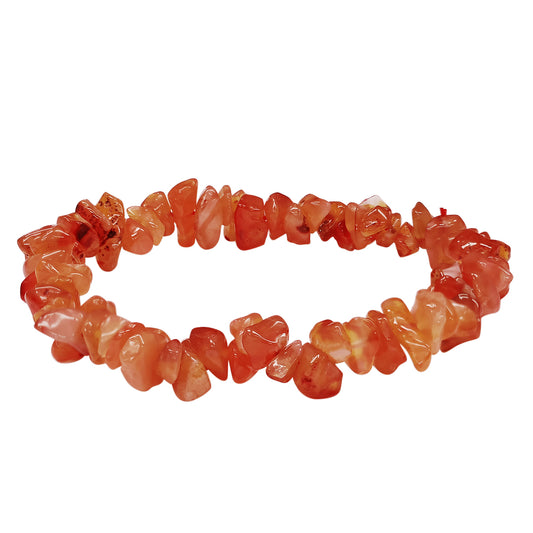 Red Carnelian Chips Bracelet