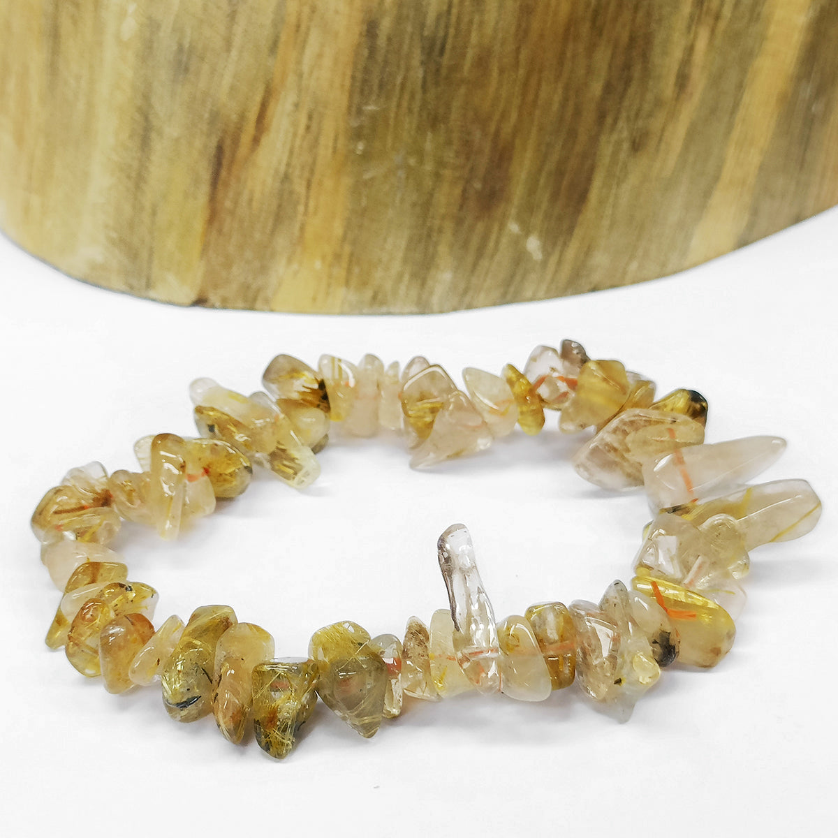 Golden Rutaile Chips Bracelet